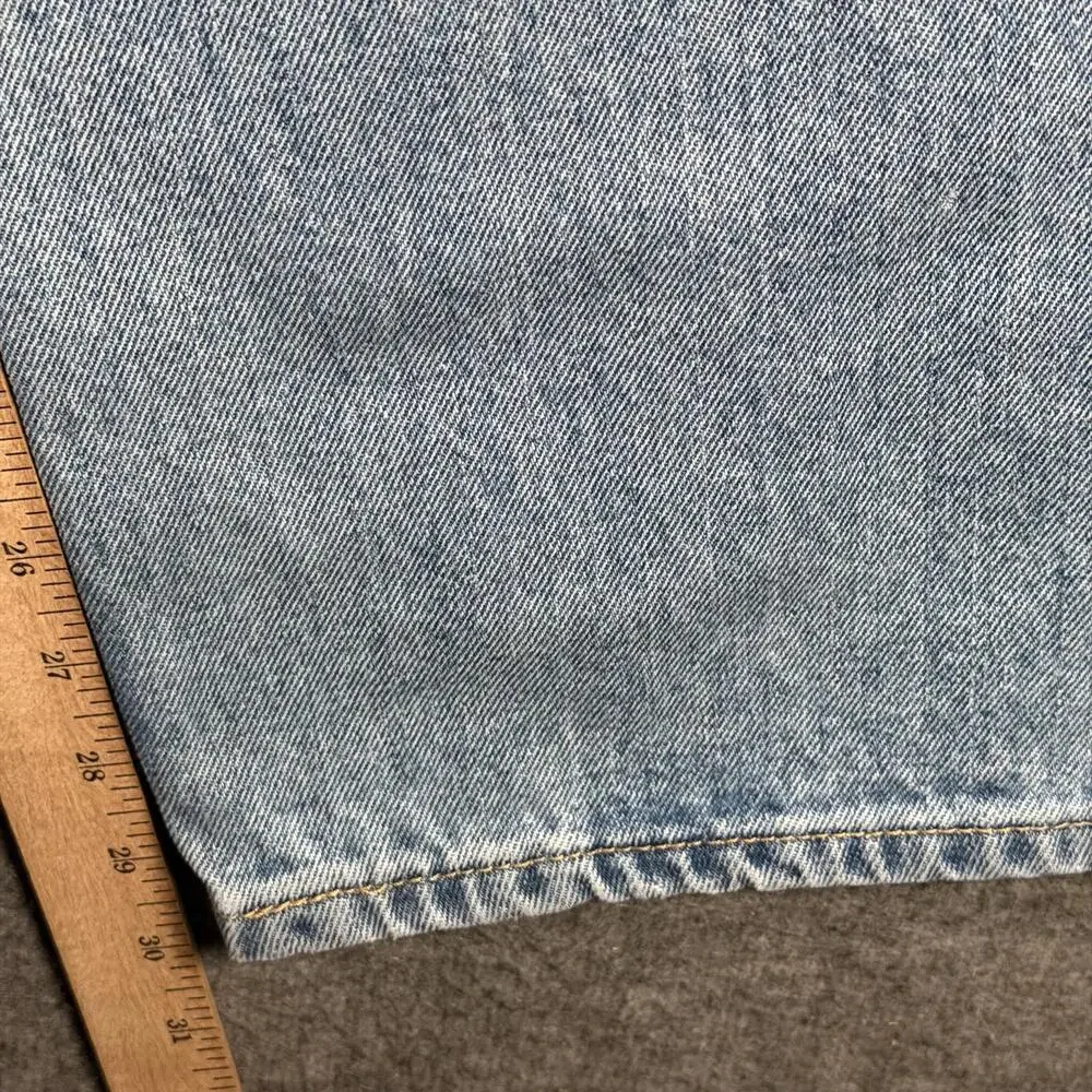 Levis 550 Jeans Mens 42x30 Light Wash Blue Relaxed Tapered Denim Distressed